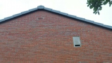 Bat brick in new housing, off Broadway in Barnsley